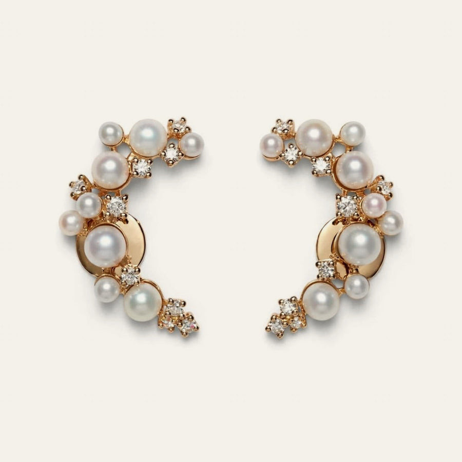 Clustered Pearl Hoop