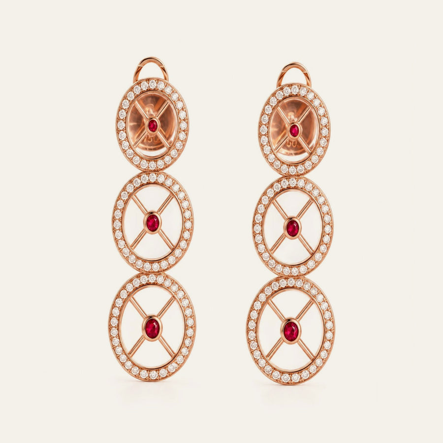 Aureole Graduated Drop Earrings