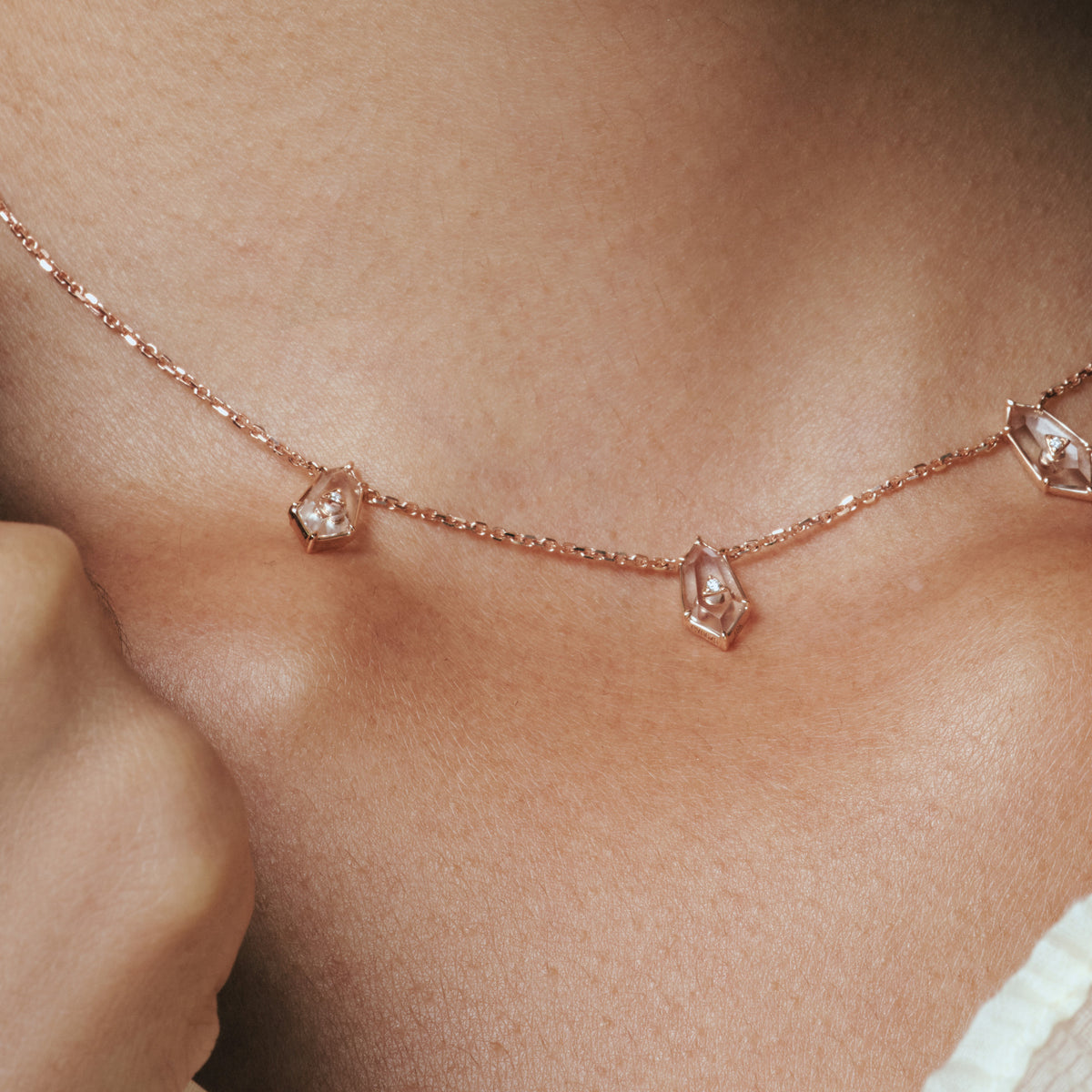 Crystal Prisme Pendant Necklace — Small, close-up